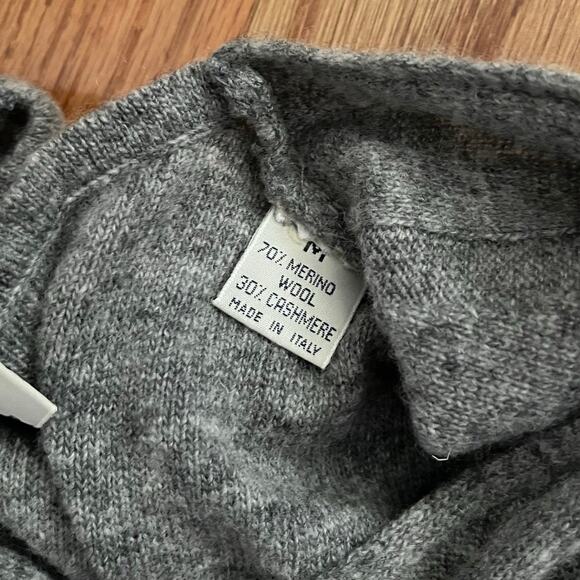 VTG Como Sport Italy Wool Cashmere Sweater Vest Womens M Grey For Repair or DIY - Picture 4 of 10